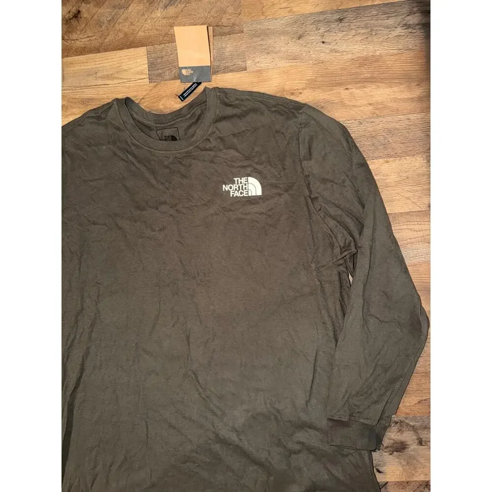 The north face men’s New long sleeve green t shirts